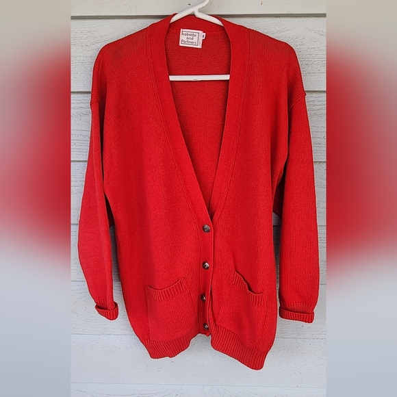 Babette & Partners Women's Red Cardigan - Picture 1 of 4